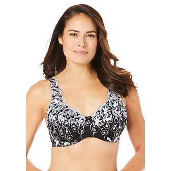 Amoureuse Women's Plus Size Embroidered Underwire Bra