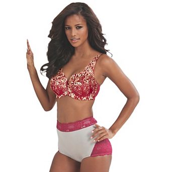 Amoureuse Women's Plus Size Embroidered Underwire Bra