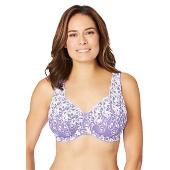 Amoureuse Women's Plus Size Embroidered Underwire Bra