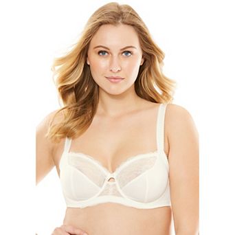 Amoureuse Women's Plus Size Lace-Trim Underwire Bra