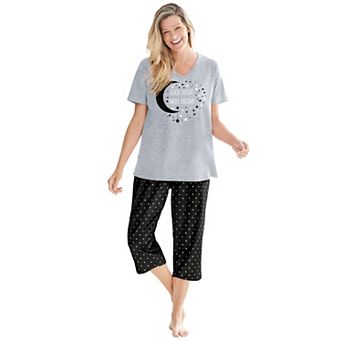 Dreams & Co. Plus Size 2 pc Capri PJ Set