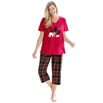 Dreams & Co. Plus Size 2 pc Capri PJ Set
