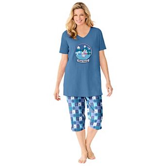 Dreams & Co. Plus Size 2 pc Capri PJ Set