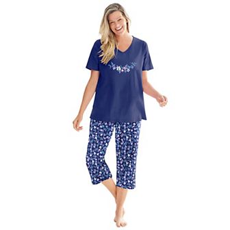 Dreams & Co. Plus Size 2 pc Capri PJ Set