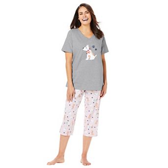 Dreams & Co. Plus Size 2 pc Capri PJ Set