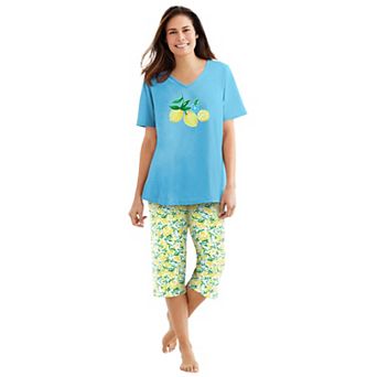 Dreams & Co. Plus Size 2 pc Capri PJ Set