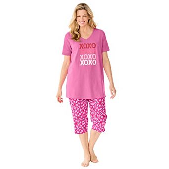 Dreams & Co. Plus Size 2 pc Capri PJ Set