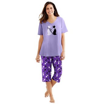 Dreams & Co. Plus Size 2 pc Capri PJ Set