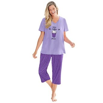 Dreams & Co. Plus Size 2 pc Capri PJ Set
