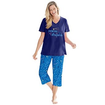 Dreams & Co. Plus Size 2 pc Capri PJ Set