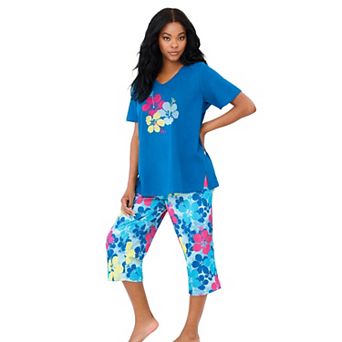 Dreams & Co. Plus Size 2 pc Capri PJ Set
