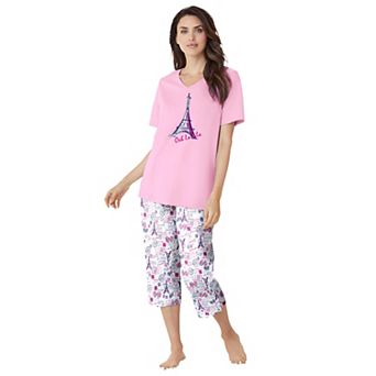 Dreams & Co. Plus Size 2 pc Capri PJ Set