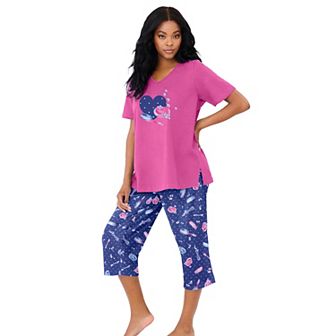 Dreams & Co. Plus Size 2 pc Capri PJ Set