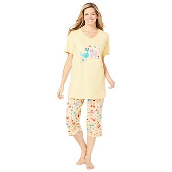 Dreams & Co. Plus Size 2 pc Capri PJ Set