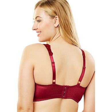 Amoureuse Women's Plus Size Embroidered Wireless Back-Close Bra