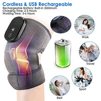 3-in-1 Heated Knee Massager, Shoulder Heating Pads, And Elbow Brace