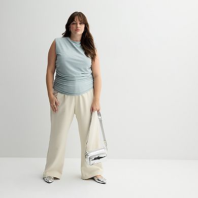 Juniors' Plus Size SO® Ruched Contour Lurex Top