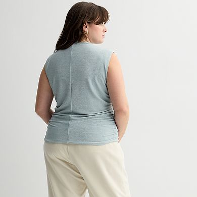 Juniors' Plus Size SO® Ruched Contour Lurex Top