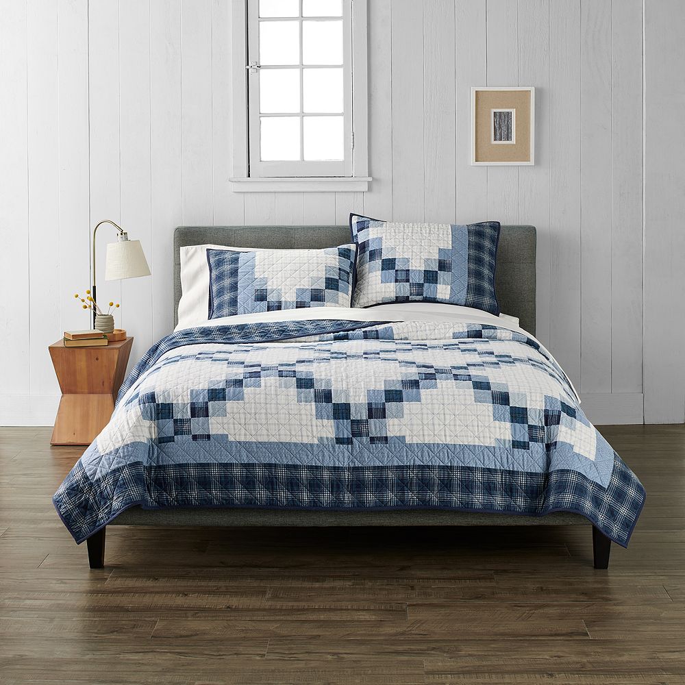 Cuddl Duds® Plaid Patchwork Quilt Set with Shams