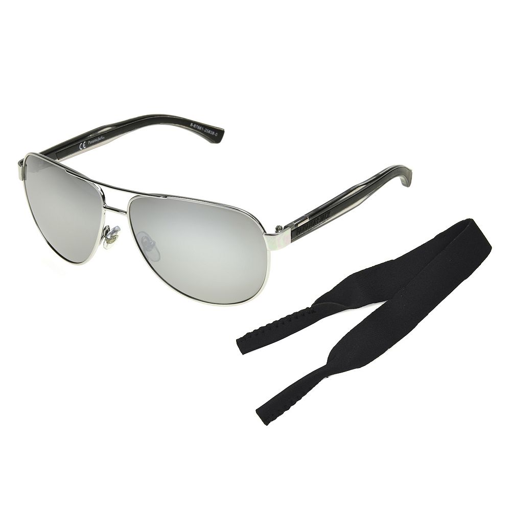 Men's Panama Jack 60mm Polarized Aviator Sunglasses