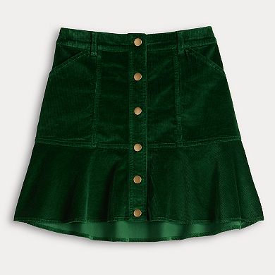 Women's Draper James Corduroy Button Front Skirt