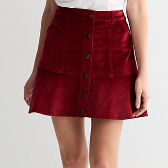 Women's Draper James Corduroy Button Front Skirt