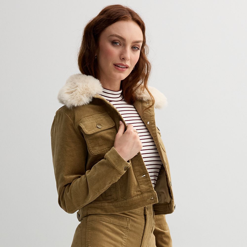 Threaded Pear Catherine Lapel Collar Corduroy Jacket main image 0