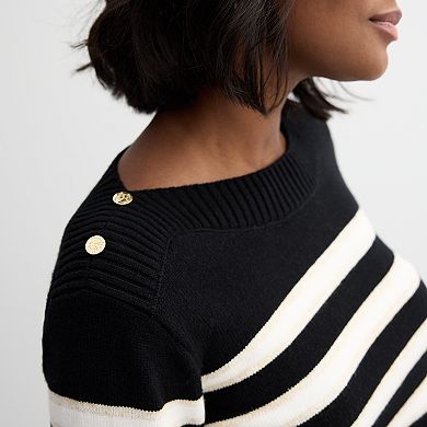 Women's Draper James Button Shoulder Sweater