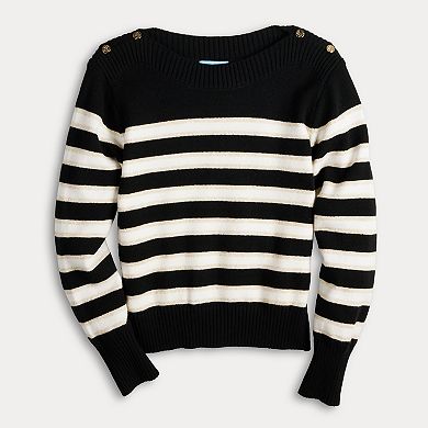 Women's Draper James Button Shoulder Sweater