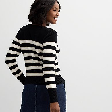 Women's Draper James Button Shoulder Sweater