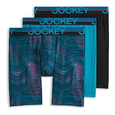 Men's Jockey® 3-Pack Infinite Cool Microfiber Stretch 8" Long Leg Boxer Brief
