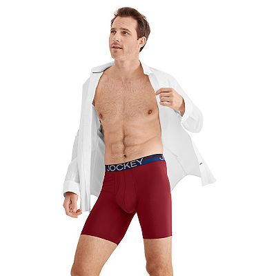 Men's Jockey® 3-Pack Infinite Cool Microfiber Stretch 8" Long Leg Boxer Brief