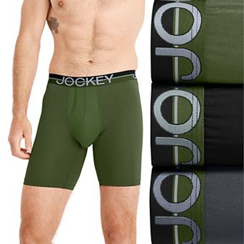 Men's Jockey® 3-Pack Infinite Cool Microfiber Stretch 8" Long Leg Boxer Brief