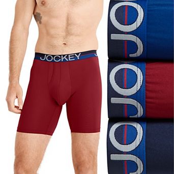 Men's Jockey® 3-Pack Infinite Cool Microfiber Stretch 8" Long Leg Boxer Brief