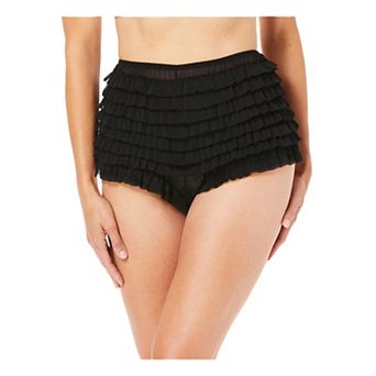 Amoureuse Plus Size Nylon Mesh Rumba Boy Short
