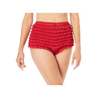 Amoureuse Plus Size Nylon Mesh Rumba Boy Short