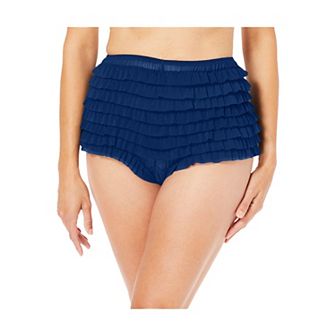 Amoureuse Plus Size Nylon Mesh Rumba Boy Short