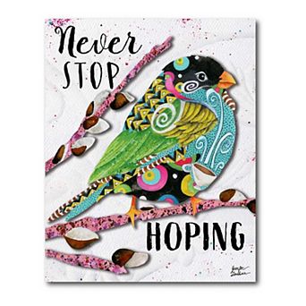 COURTSIDE MARKET Never Stop Hoping Bird Canvas Wall Art