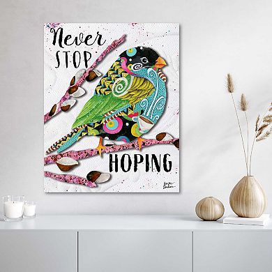 COURTSIDE MARKET Never Stop Hoping Bird Canvas Wall Art