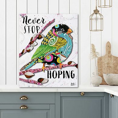 COURTSIDE MARKET Never Stop Hoping Bird Canvas Wall Art