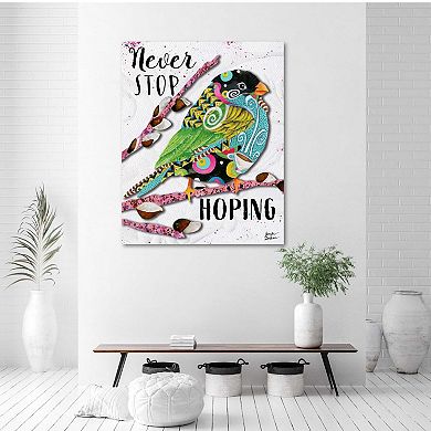 COURTSIDE MARKET Never Stop Hoping Bird Canvas Wall Art