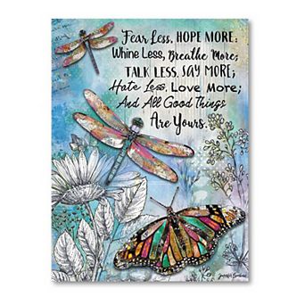 COURTSIDE MARKET Fear Less Hope More Canvas Wall Art