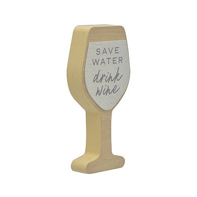 Belle Maison Wine Glass Shaped Caption Box Table Decor