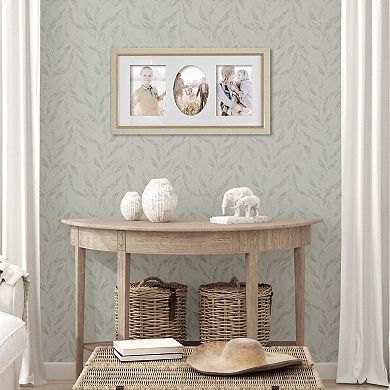 Belle Maison 3-Opening Matted Faux Linen Photo Frame Wall Decor