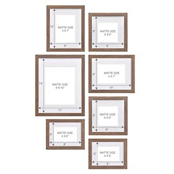 Belle Maison 7 pc Gallery Wall Frame Set