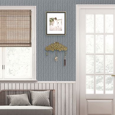 Belle Maison Floral Gold-Tone 3-Hook Wall Decor