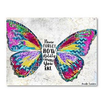 COURTSIDE MARKET Never Forget Butterfly Canvas Wall Art