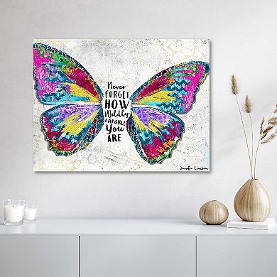 COURTSIDE MARKET Never Forget Butterfly Canvas Wall Art