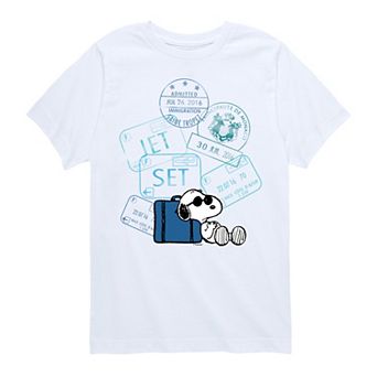 Boys 8-20 Peanuts Snoopy Travel Stamps Graphic Tee