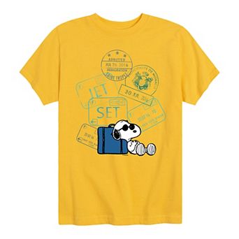 Boys 8-20 Peanuts Snoopy Travel Stamps Graphic Tee